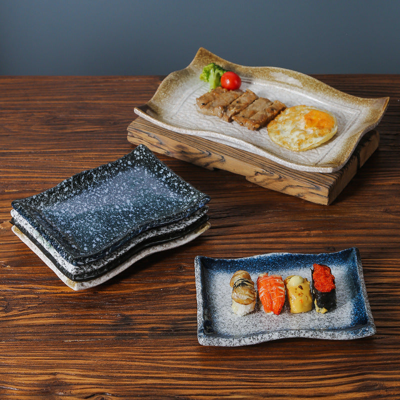 Rectangular Plate Sushi Plate Creative Western Food Dessert Tableware