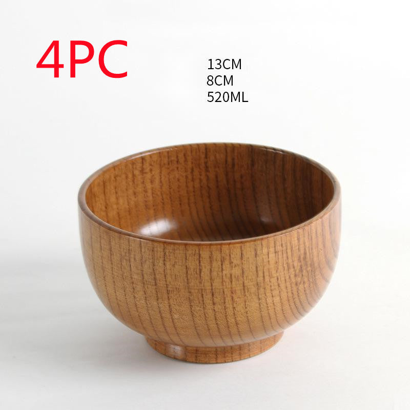 Japanese style natural jujube wooden bowl