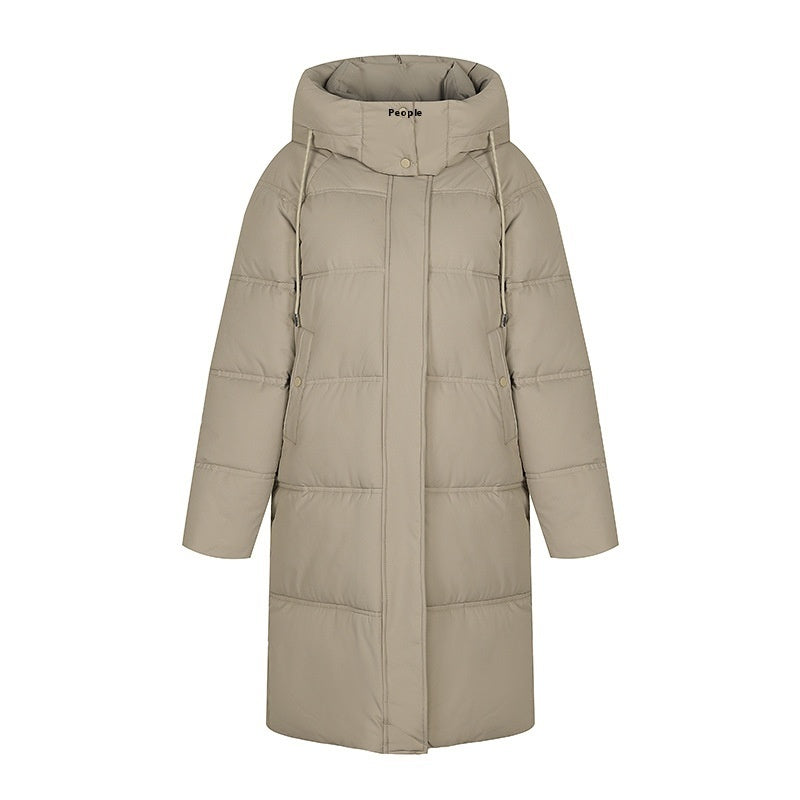 Long Over The Knee Thickened Hooded Jacket