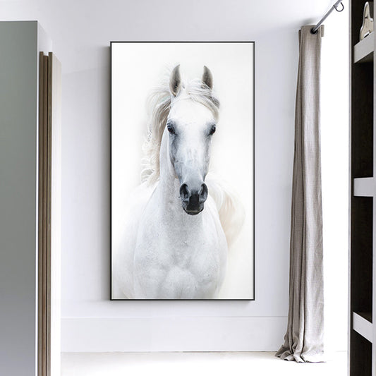 White Horse Canvas Picture Animal Posters And Printing