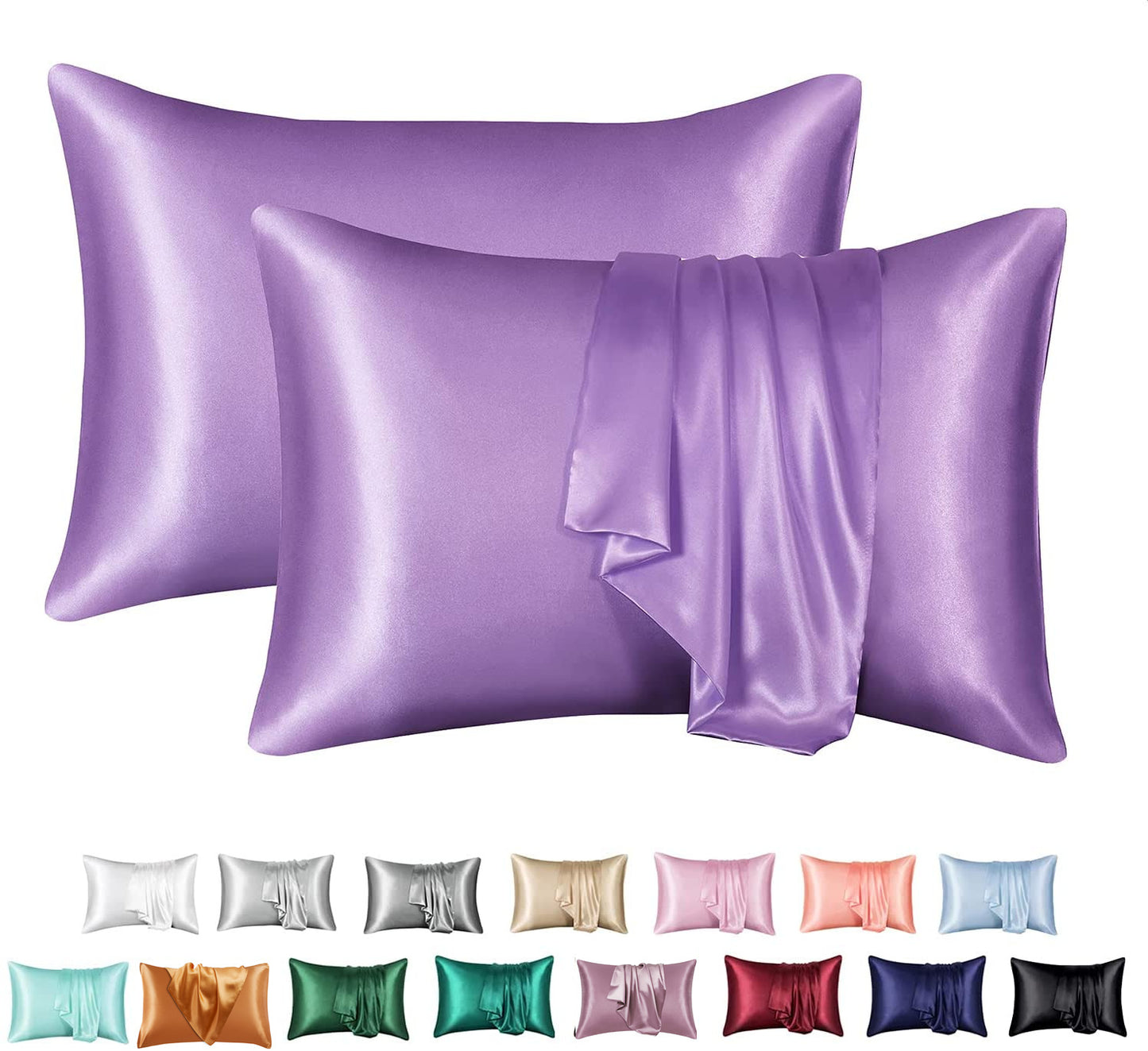 Silk Solid Color Satin Pillowcase Envelope Pillow