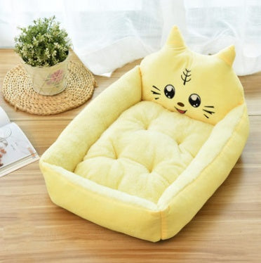 Kennel removable and washable Teddy cartoon pet nest pet supplies large dog golden retriever dog bed mat wholesale