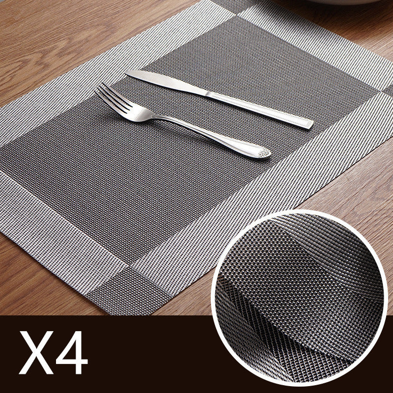 Pure Color Hotel Restaurant Heat Insulation Pad Non-Slip Dustproof Placemat Table