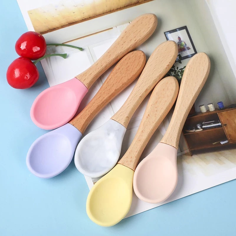 Silicone Baby Food Supplement Tableware Silicone Spoon