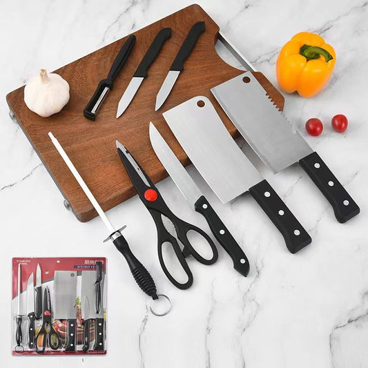 Kitchen Knives 8-Piece Gift Box Bone Cutting Knife Chef Scissors