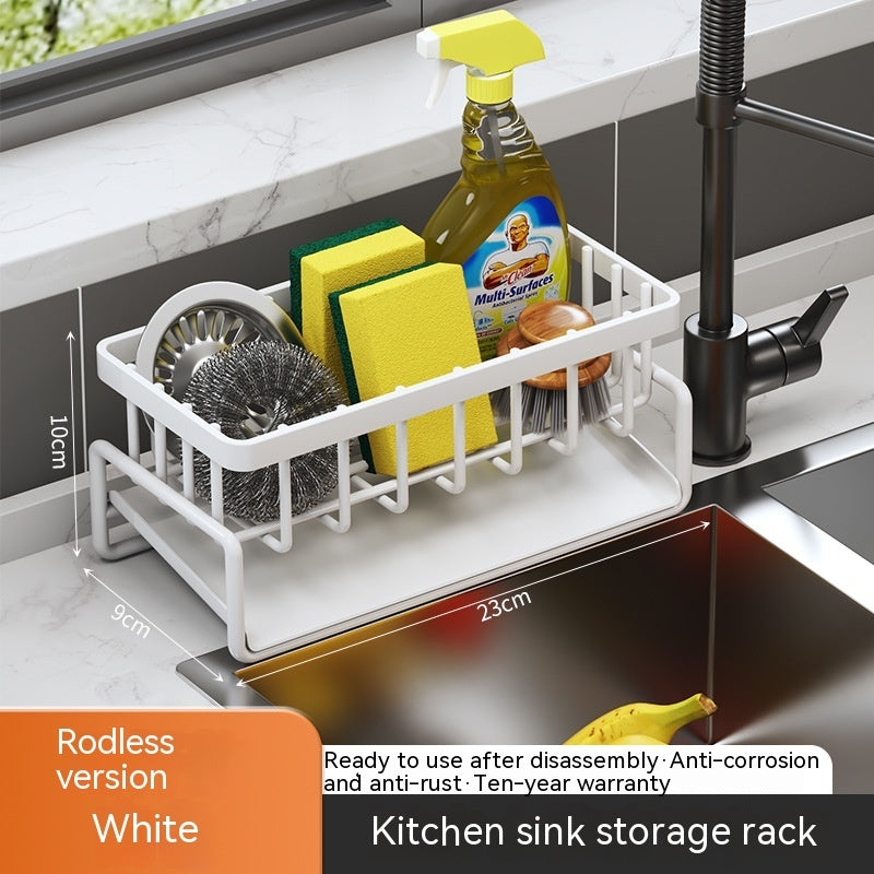 Kitchen Storage Rack Household Sink Drainage Basket Sub-table Multi-functional Detergent