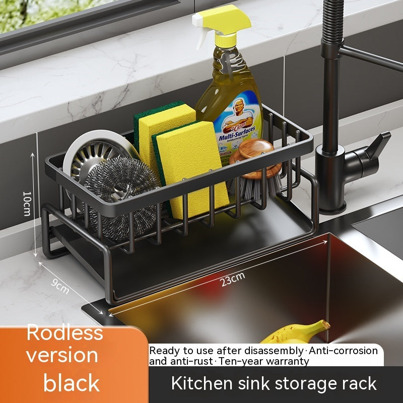 Kitchen Storage Rack Household Sink Drainage Basket Sub-table Multi-functional Detergent