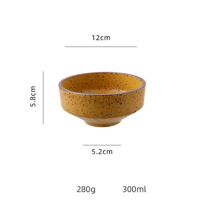 Household Rough Pottery Japanese Style Personality Creative Single Retro Rice Bowl