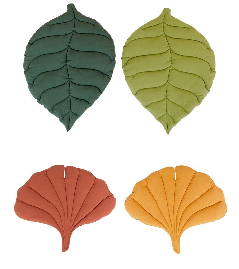 Leaf Shape Soft Dog Bed Mat Soft Crate Pad Machine Washable Mattress for Large Medium Small Dogs and Cats Kennel Pad