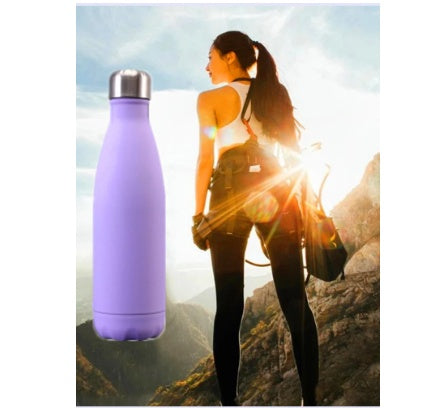 Insulated Stainless Steel Water Bottle Mug Rubber Painted Surface Vacuum Flask Coffee Cup Bottle