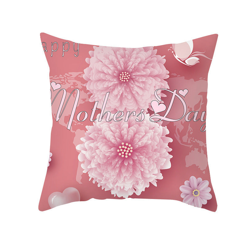 Nordic Mother's Day Pillowcase Peach Skin