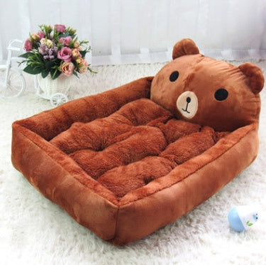 Kennel removable and washable Teddy cartoon pet nest pet supplies large dog golden retriever dog bed mat wholesale