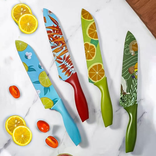 Household Fruit Knife Metal Food Supplement Knife Suit