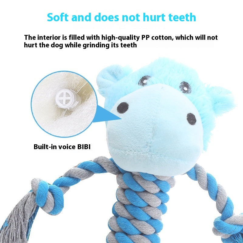 Plush Dog Toy Animal Shape Bite-resistant Molar Pet Products