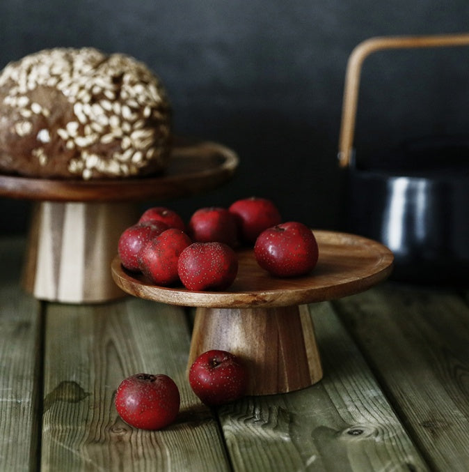 Fruit Tray Living Room Household Japanese-Style Solid Wood Dried Fruit Dessert Cake Tray Dessert