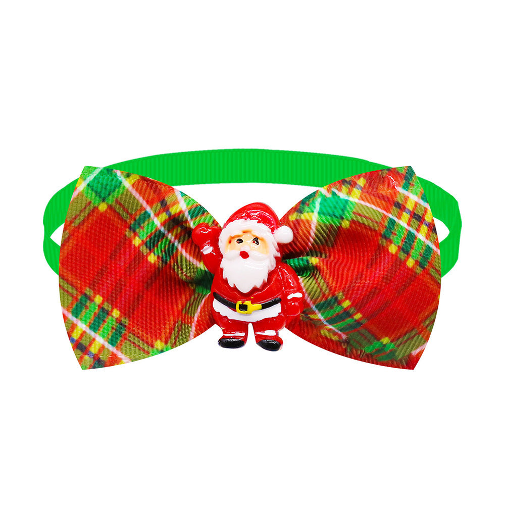 Pet Plaid Pattern With Accessories Bow Tie Cat Dog