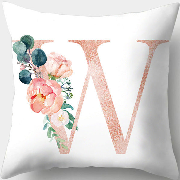 Letter Flowers Valentine's Day Digital Printing Pillowcase