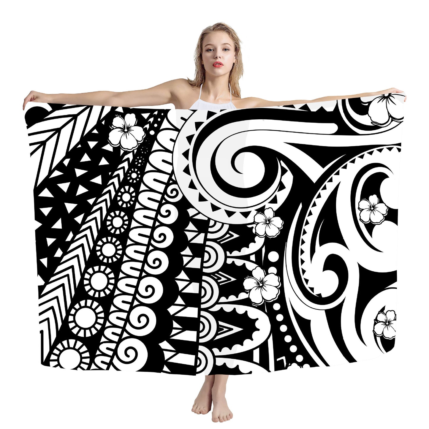 Cover Shawl Hawaiian Travel Beach Bath Towel Polynesian Seaside Quick-drying Wrap Yarn