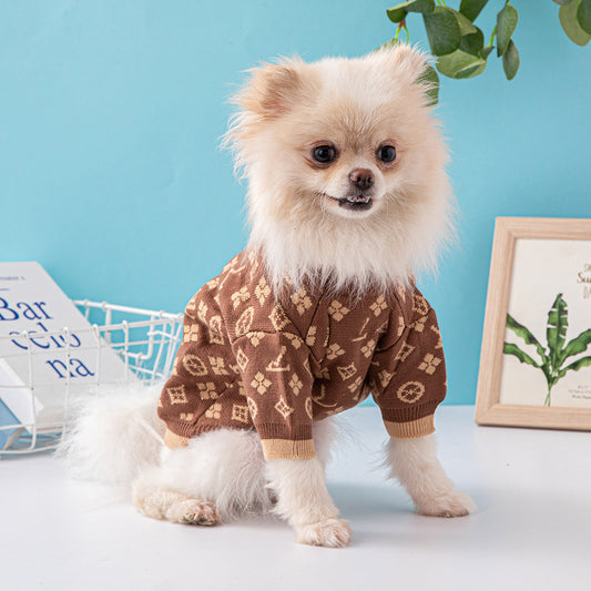 Pet Sweater Autumn And Winter Thick Warm Dog Clothes