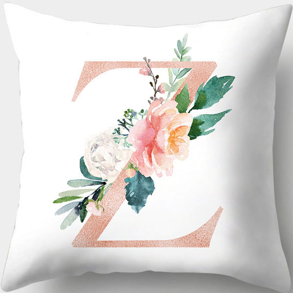 Letter Flowers Valentine's Day Digital Printing Pillowcase