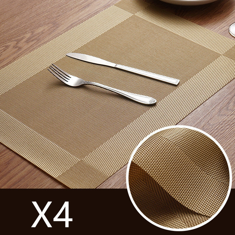 Pure Color Hotel Restaurant Heat Insulation Pad Non-Slip Dustproof Placemat Table