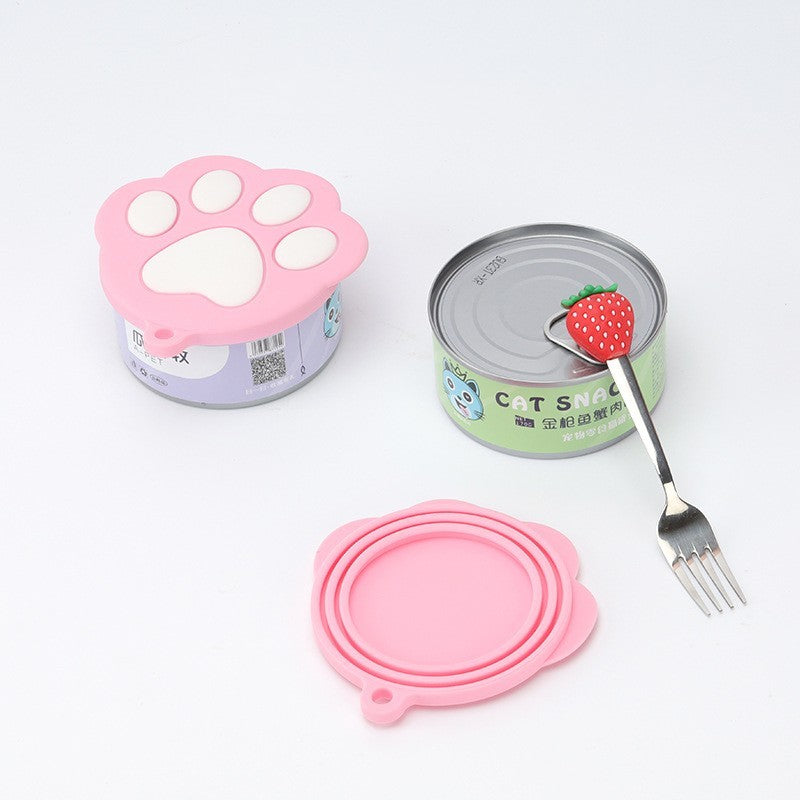 Silicone Dog's Paw Modeling Pet Can Lid