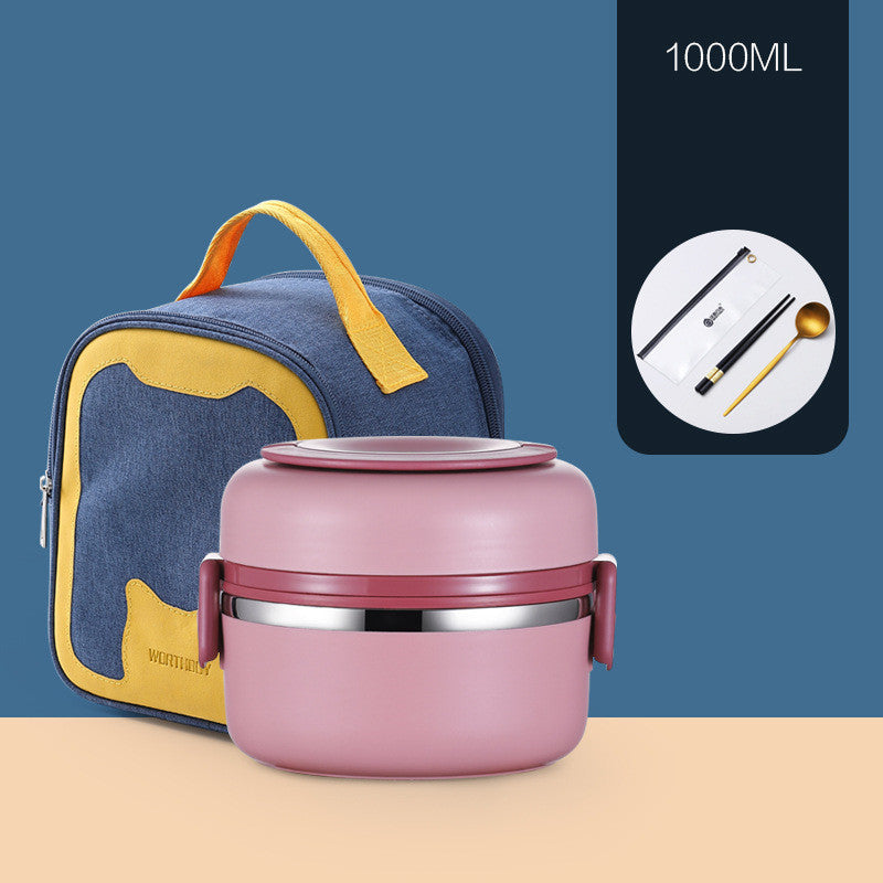 304 Stainless Steel Insulated Barrel Multi-layer Lunch Box