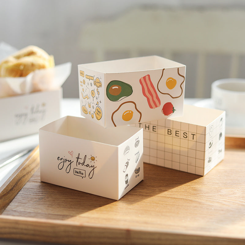 Sandwich Packaging Box Toast Bread Carton Burger Box