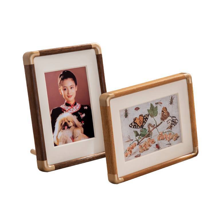 Solid Wood Photo Wash Made Photo Frame Simple 6 Family Portrait Small Wall Hanging Picture Frame Photo Frame Decoration Walnut