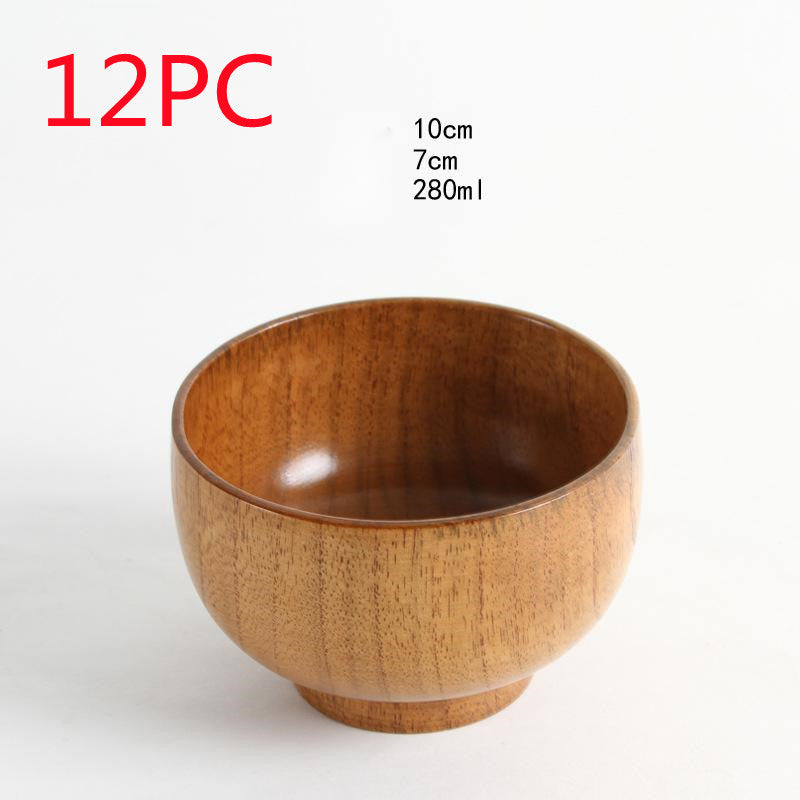 Japanese style natural jujube wooden bowl