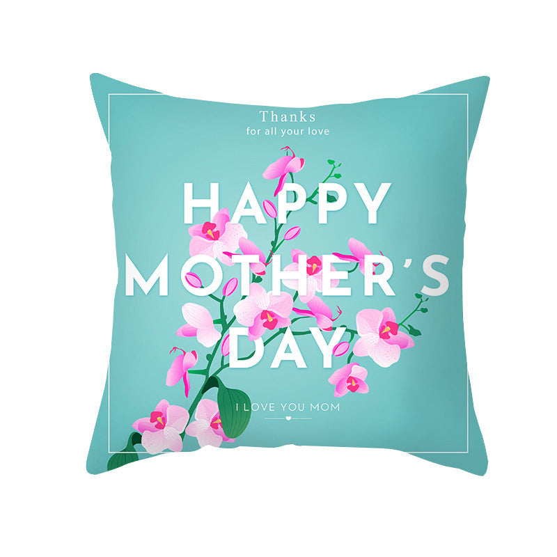 Nordic Mother's Day Pillowcase Peach Skin