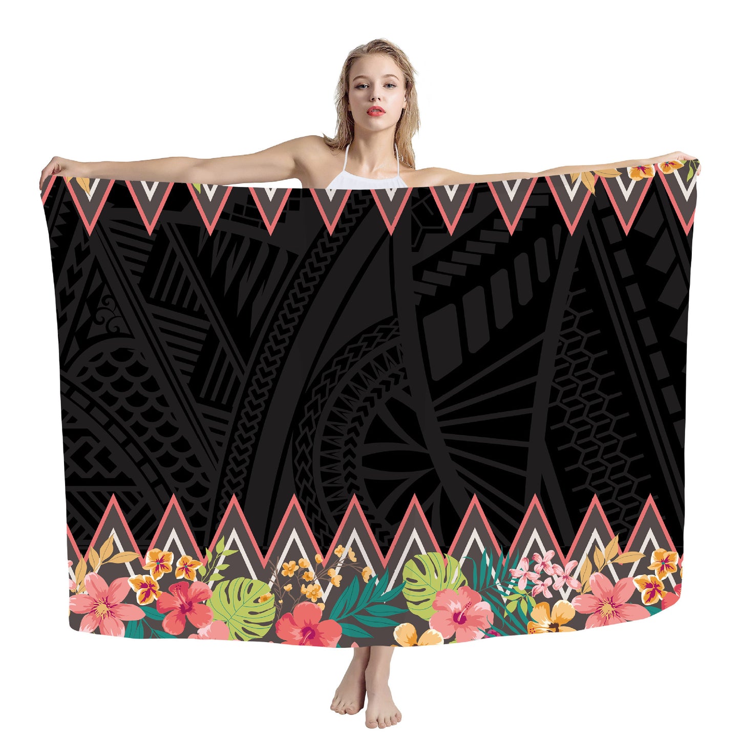 Cover Shawl Hawaiian Travel Beach Bath Towel Polynesian Seaside Quick-drying Wrap Yarn