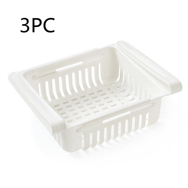 Refrigerator Storage Basket Stretchable Multifunction Kitchen Refrigerator Storage Box