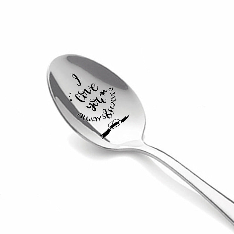 Valentine's Day Gift Stainless Steel Long Handle Soup Spoon