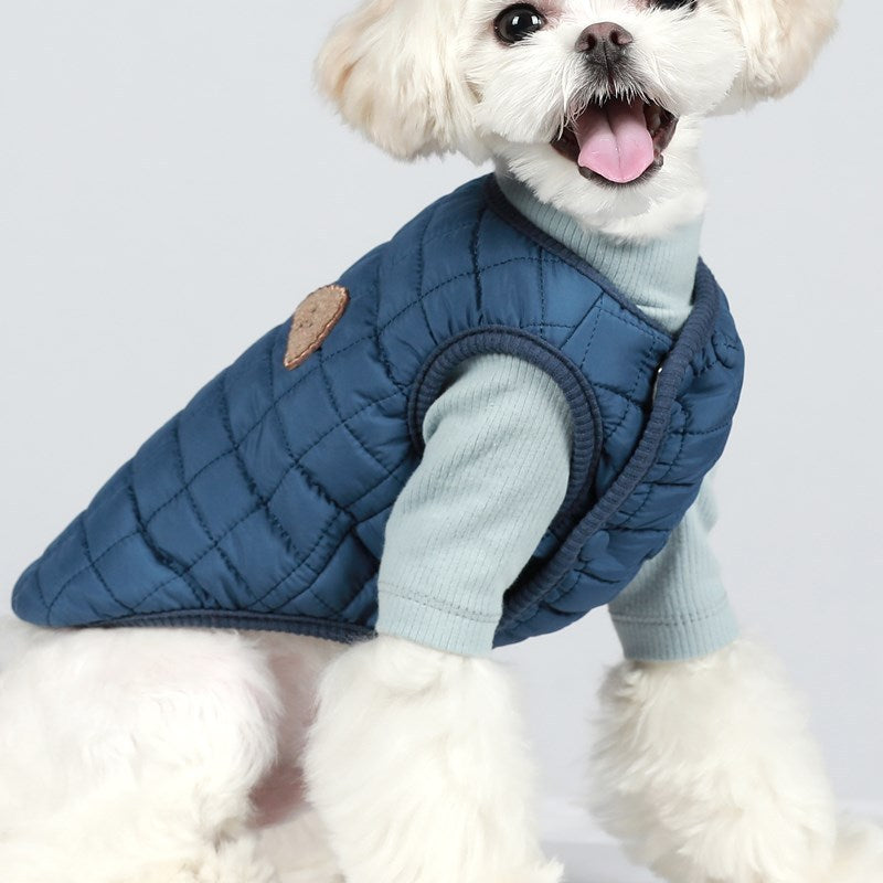 Pet Vest Double Breasted Quilted Cotton Coat