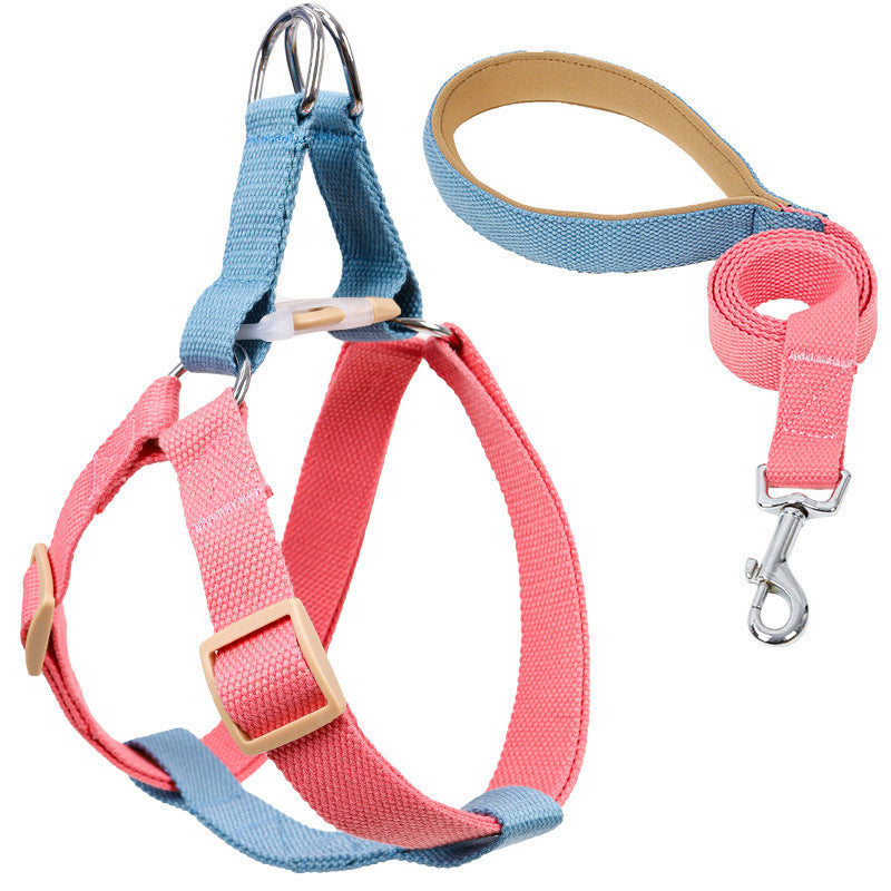 Color Pet Drawstring Leash Vest-style Dog Leash