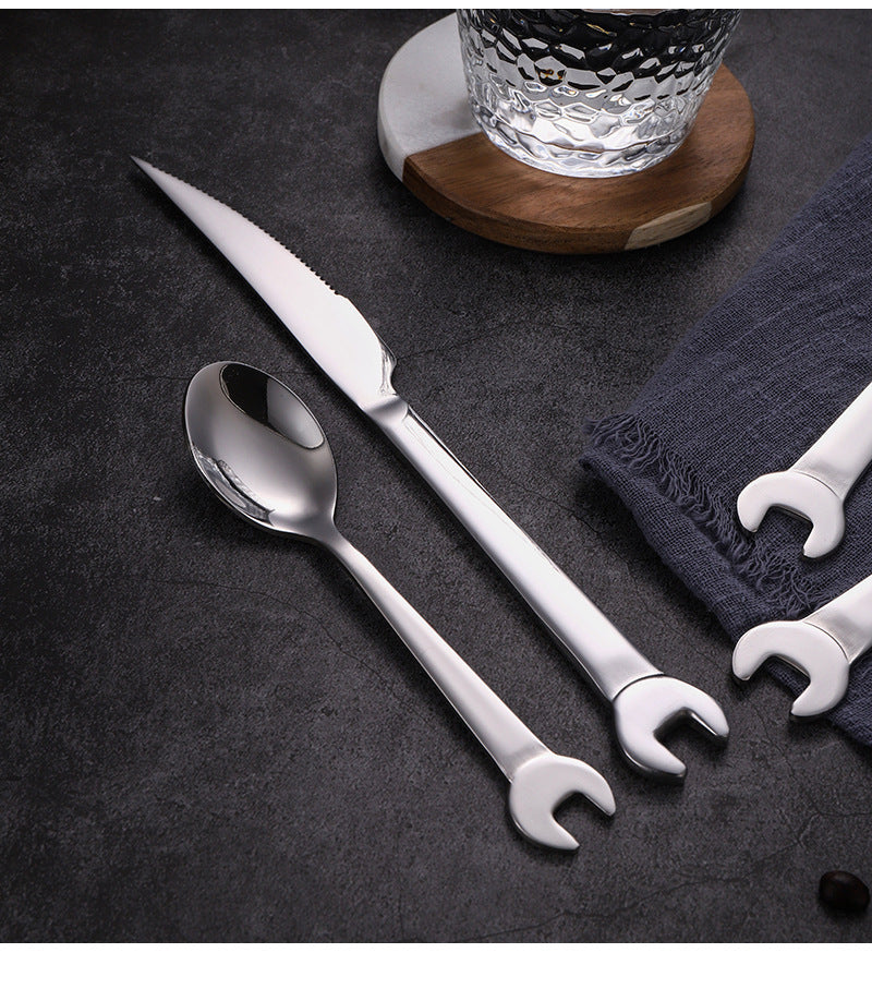 Stainless Steel Wrench Knife Fork Spoon Set