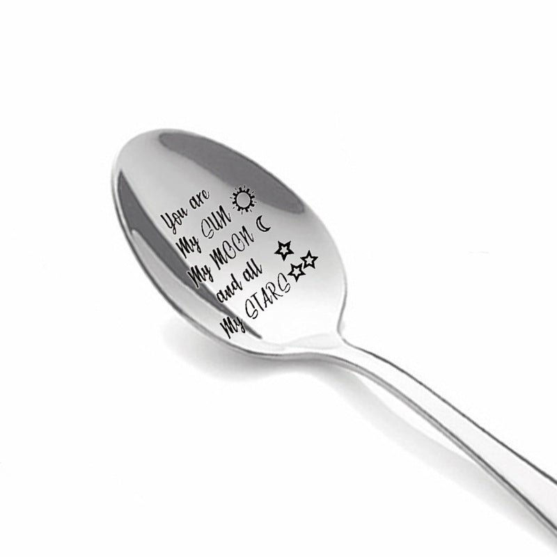 Valentine's Day Gift Stainless Steel Long Handle Soup Spoon