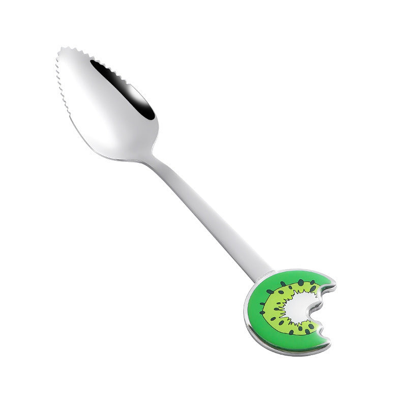 Baby Scraping Mud Spoon Stainless Steel With Serrated