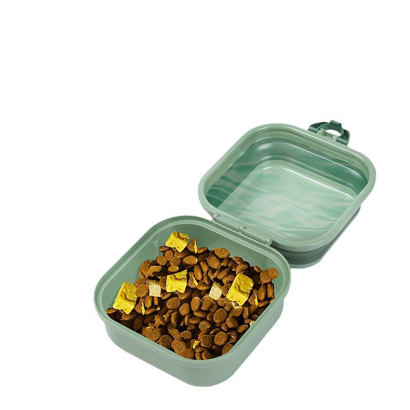 Dog Outdoor Folding Bowl Double-layer Drinking Water Pet Products