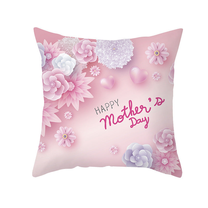 Nordic Mother's Day Pillowcase Peach Skin