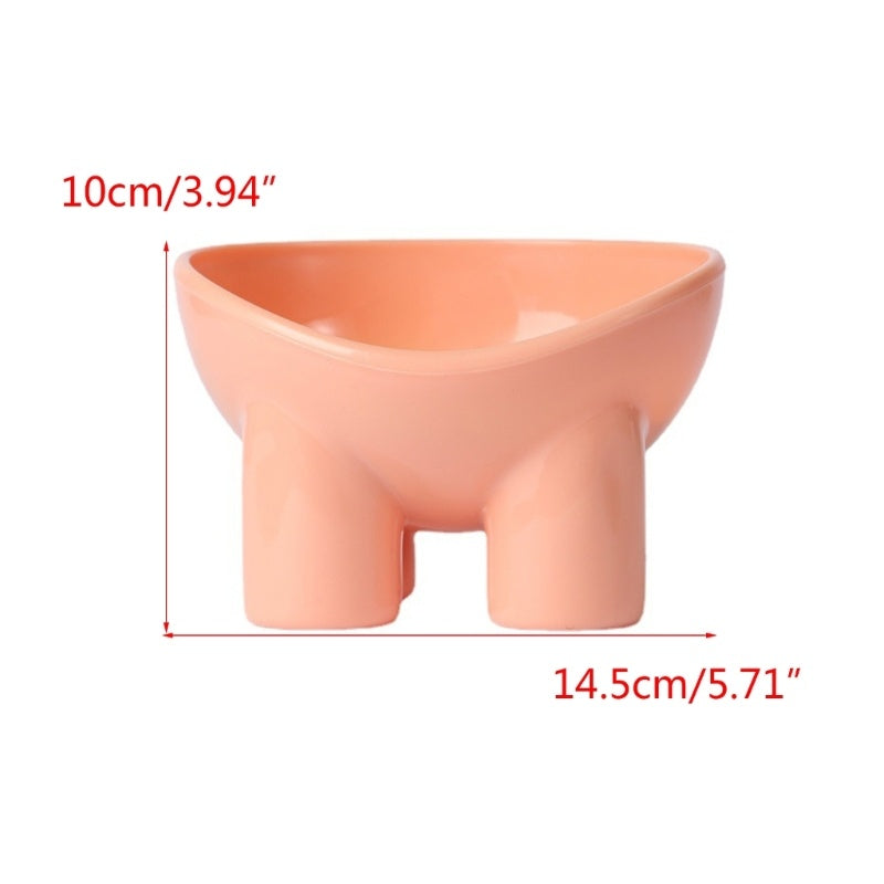 Dog Cat Bowls Stress Free Pet Feeder And Waterer With Base Anti-Vomiting Tilted Raised Nonslip