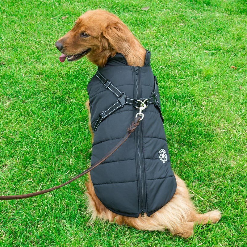 Reflective Large Dog Clothes Cold-proof Warm Pet Coat Waterproof Autumn And Winter Dog Shell Coat