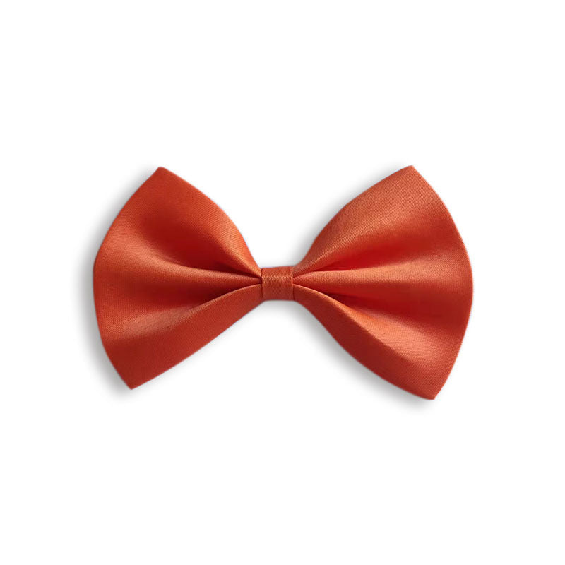 Simple Solid Color Bow Pet Collar