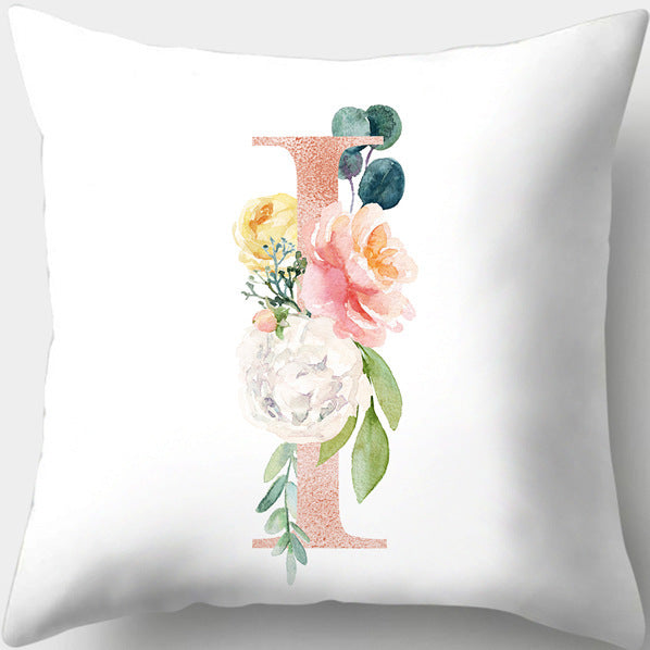 Letter Flowers Valentine's Day Digital Printing Pillowcase