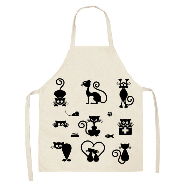 Cute Cartoon Cat In Apron