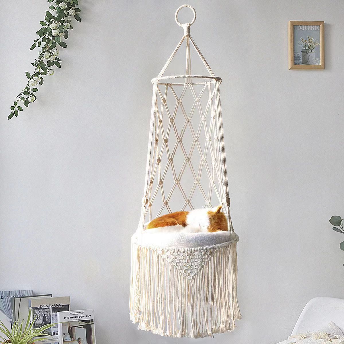 Cat Hammock Hanging Nest Basket Swing