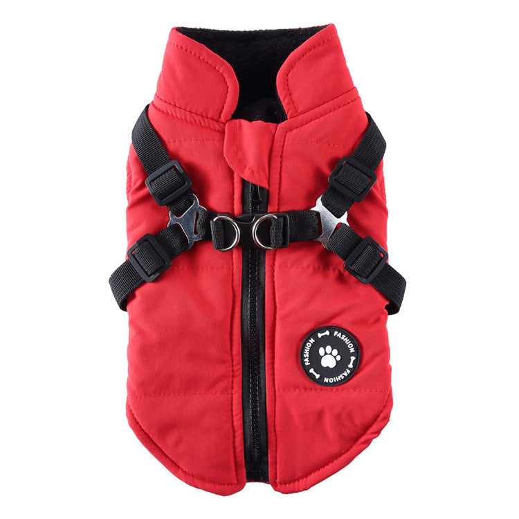 Chest Strap Jacket Cotton-padded Coat