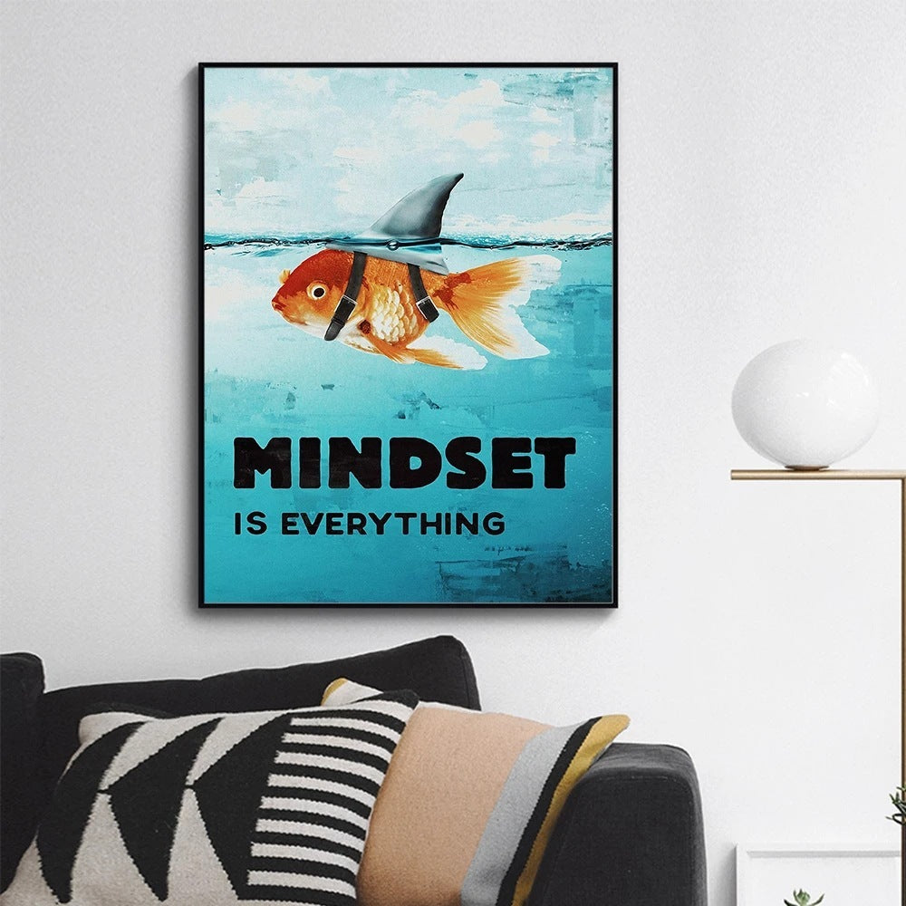 The Attitude Is Very Important And Determines All Goldfish Patterns Canvas Painting