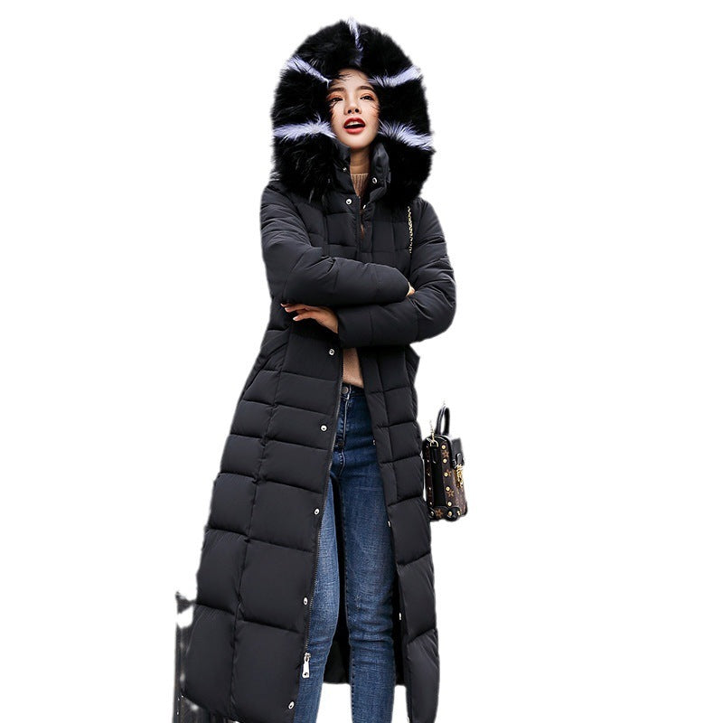 Slim-fit Over-the-knee Padded Cotton Coat Winter Coat